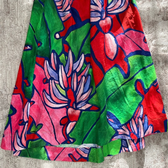 FARM RIO | Tropical Bunch One-Shoulder Open Waist Dress in Multi | Size XS - Picture 7 of 9